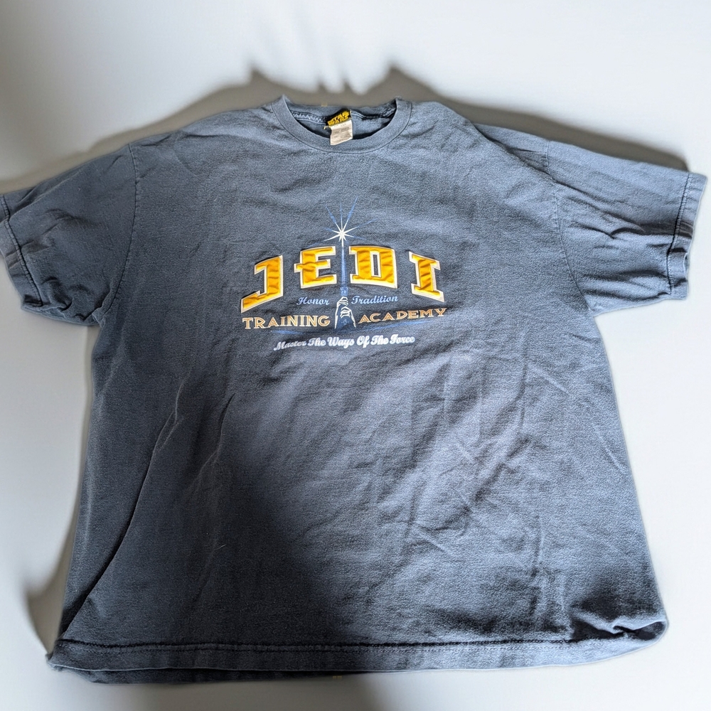 Vintage Star Wars Jedi Training Academy Blue Tee Men's 2XL